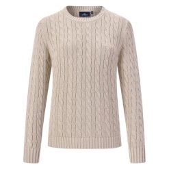 Sweter damski HV Polo Jane. Białe swetry nierozpinane damskie HV POLO, xs, bez wzorów, z bawełny, klasyczne, bez kołnierzyka, bez ramiączek. Za 451.50 zł.