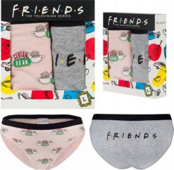 Soxo Zestaw 2x Majtki damskie SOXO Dzień Kobiet figi Friends S. Bielizna sportowa damska Soxo, s, bez wzorów. Za 34.99 zł.