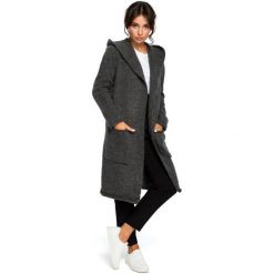 BeWear kardigan damski BK016 uni grafitowy. Szare kardigany damskie Bewear, bez wzorów, bez kołnierzyka. Za 249.00 zł.