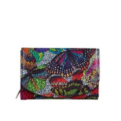 Portfel skórzany damski w motyle kolorowy RFID BajuBaj PD1202cs13 RFID. Brązowe portfele damskie ze skóry. Za 160.55 zł.