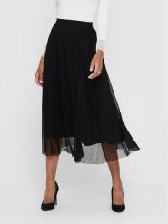ONLY Spódnica midi 15214303 Czarny Regular Fit. Czarne spódnice damskie ONLY, xs, bez wzorów, z syntetyku, midi. Za 189.99 zł.