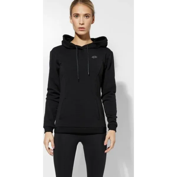 Lotto Bluza Indy Vi Hd Pl W , czarny, rozmiar S. Czarne bluzy damskie Lotto, s, bez wzorów, z materiału, klasyczne, bez ramiączek, z kapturem. W wyprzedaży za 89.99 zł.