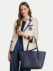 LAUREN RALPH LAUREN Torebka 431795329077 Granatowy. Niebieskie shopperki damskie Lauren Ralph Lauren, bez wzorów, ze skóry, bez dodatków. Za 671.99 zł.