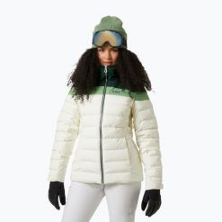 Kurtka narciarska damska Helly Hansen Imperial Puffy. Zielone kurtki sportowe damskie Helly Hansen, na zimę, bez wzorów, bez ramiączek, bez kaptura, narciarskie. Za 819.99 zł.
