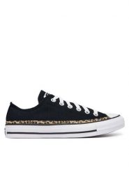 Converse Trampki CHUCK TAYLOR ALL STAR LEOPARD A19180C Czarny. Czarne trampki i tenisówki damskie Converse, bez wzorów, z materiału, bez zapięcia. Za 329.99 zł.
