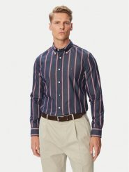 Tommy Hilfiger Koszula Poplin MW0MW44588 Granatowy Regular Fit. Niebieskie koszule męskie Tommy Hilfiger, m, bez wzorów, z bawełny, bez kołnierzyka, bez ramiączek. Za 409.99 zł.