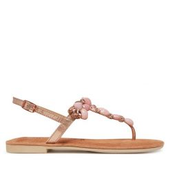 Sandały Tamaris. Czerwone sandały damskie Tamaris, bez wzorów, bez obcasa, na płaskiej podeszwie, bez zapięcia. Za 319.99 zł.