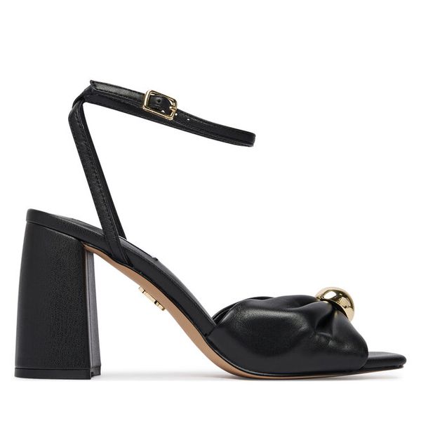 Sandały Steve Madden. Czarne sandały damskie Steve Madden, bez wzorów, bez obcasa, na słupku, bez zapięcia. Za 373.99 zł.