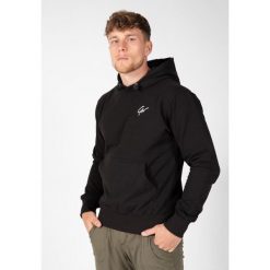 Nelson Hoodie - męska bluza sporotwa z kapturem. Czarne bluzy męskie GORILLA WEAR, m, bez wzorów, z kapturem, na fitness i siłownię. Za 282.00 zł.