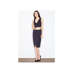 Sukienka M439 Czarny. Czarne sukienki damskie Figl, m, bez wzorów, eleganckie, bez kołnierzyka, bez ramiączek, midi, ołówkowe. Za 169.00 zł.