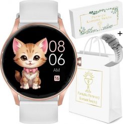 Zegarek Gravity Zegarek damski SMARTWATCH KOMUNIA - GT2-5 biały + szary pasek. Białe zegarki damskie Gravity. Za 197.00 zł.