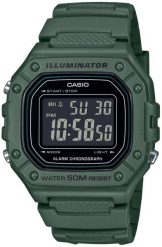 Zegarek Casio Sport W-218H -3BVEF zielony młodzieżowy . Zielona zegarki sportowe Casio, bez wzorów. Za 136.27 zł.