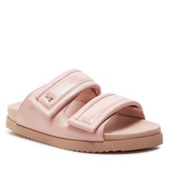 Klapki Patrizia Pepe. Czerwone klapki damskie Patrizia Pepe, bez wzorów, bez obcasa, bez zapięcia. Za 649.99 zł.