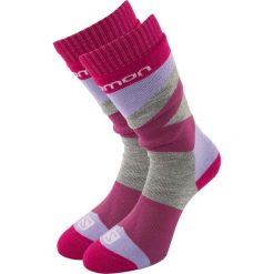 Skarpety narciarskie Salomon Jr Team 2 szt. Fioletowe/szare Różowe 35-38. Czarne skarpetki damskie Salomon, bez wzorów. Za 165.99 zł.