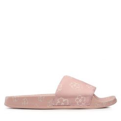 Klapki Ted Baker. Czerwone klapki damskie Ted Baker, bez wzorów, bez obcasa, bez zapięcia. Za 299.99 zł.