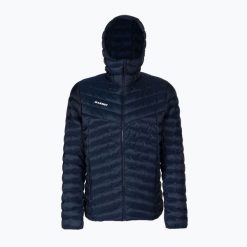 Kurtka zimowa męska Mammut Albula IN puchowa. Niebieskie kurtki męskie Mammut, na zimę, m, bez wzorów, z puchu, sportowe, bez kaptura. Za 759.99 zł.