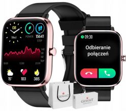 Smartwatch Giewont Dynamic SmartCall GW230-3 - Rose Gold/Black Effect. Czarne zegarki smartwatch Giewont, bez wzorów. Za 130.29 zł.