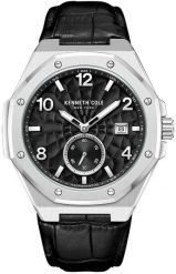 Zegarek Kenneth Cole KENNETH COLE KCWGX0059001 zegarek męski szary 42 mm. Szare zegarki męskie Kenneth Cole, bez wzorów. Za 453.56 zł.