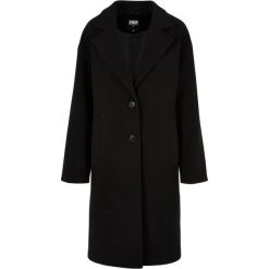 Płaszcz damski oversize Urban Classics. Czarne płaszcze damskie Urban Classics, m, bez wzorów, z materiału, bez kołnierzyka, bez kaptura. Za 390.50 zł.