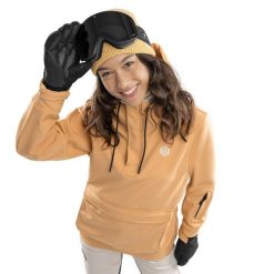 Kurtka narciarsko-snowboardowa W3-W Neuquén. Żółte kurtki sportowe damskie SIROKO, na zimę, xs, bez wzorów, z softshellu, bez ramiączek, bez kaptura, narciarskie. Za 674.00 zł.