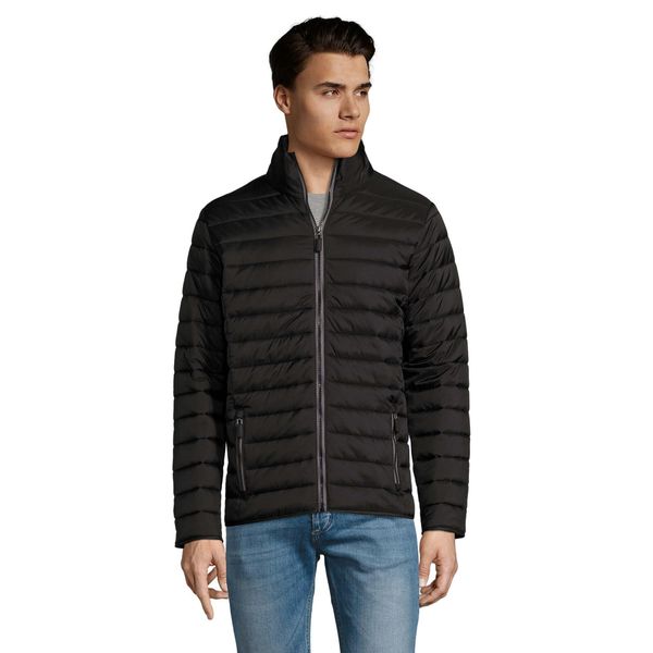 Męska Kurtka Ride Light Padded Jacket. Czarne kurtki męskie SOL'S, l, bez wzorów, z puchu, sportowe, bez kaptura. Za 261.99 zł.