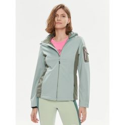 Damska kurtka turystyczna z kapturem CMP. Niebieskie kurtki sportowe damskie CMP, bez wzorów, bez ramiączek, z kapturem, trekkingowe. Za 404.55 zł.