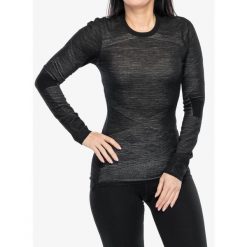 Bluza termoaktywna damska Smartwool Intraknit Merino 200 Crew. Czarne bluzy damskie Smartwool, s, bez wzorów, bez ramiączek, bez kaptura. Za 419.99 zł.
