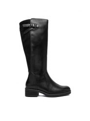 Caprice Oficerki 9-25691-41 Czarny. Czarne kozaki damskie Caprice, bez wzorów, ze skóry, bez obcasa, na płaskiej podeszwie, bez zapięcia. Za 799.99 zł.