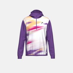 TOPSPIN Hoodie Men. Fioletowe bluzy sportowe męskie Head, bez wzorów, bez kaptura, tenisowe. Za 380.00 zł.