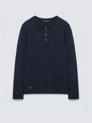 Bluzka męska z długim rękawem granatowa Merrts 403. Niebieskie bluzy męskie BIG STAR, l, bez wzorów, z dzianiny, klasyczne, bez ramiączek, bez kaptura. Za 159.99 zł.