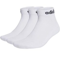 Skarpety adidas Linear Ankle Socks Cushioned Socks 3p. Białe skarpetki damskie Adidas, bez wzorów, z bawełny. Za 33.00 zł.