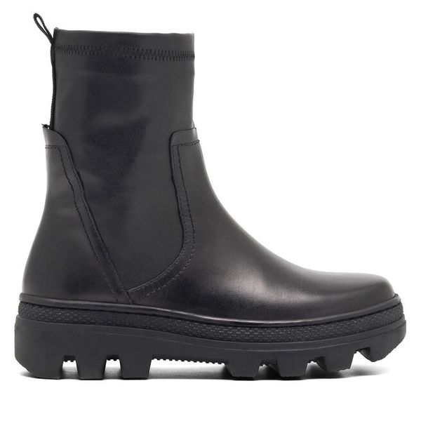 Botki Lasocki. Czarne botki damskie Lasocki, bez wzorów, retro, bez obcasa, na płaskiej podeszwie, bez zapięcia. Za 249.99 zł.