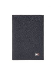 Tommy Hilfiger Portfel Th Flag Bifold AM0AM13522 Granatowy. Niebieskie portfele męskie Tommy Hilfiger, bez wzorów, ze skóry. Za 269.99 zł.