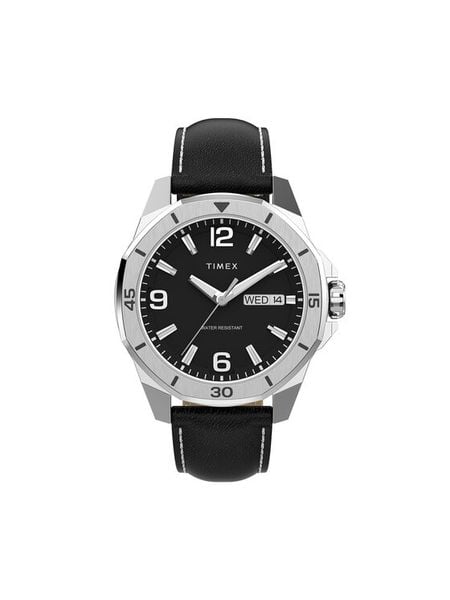 Timex Zegarek Essex TW2W79800 Czarny. Czarne, analogowe zegarki męskie Timex, bez wzorów. Za 489.99 zł.