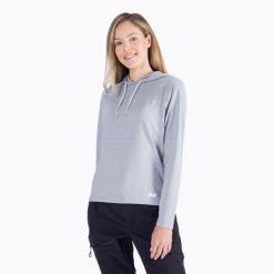Bluza trekkingowa damska Helly Hansen Verglas Light Hoodie. Szare bluzy damskie Helly Hansen, bez wzorów, bez ramiączek, bez kaptura. Za 339.99 zł.
