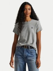 Polo Ralph Lauren T-Shirt 211B14605030 Szary Regular Fit. Szare t-shirty damskie Polo Ralph Lauren, m, bez wzorów, bez kołnierzyka, bez ramiączek. Za 399.99 zł.