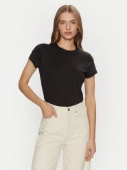 Calvin Klein T-Shirt K20K208049 Czarny Slim Fit. Czarne t-shirty damskie Calvin Klein, xl, bez wzorów, z bawełny, bez kołnierzyka, bez ramiączek. Za 129.99 zł.