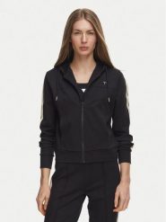 Guess Bluza V6BQ02 K6254 Czarny Regular Fit. Czarne bluzy damskie Guess, m, z aplikacjami, bez ramiączek, bez kaptura. Za 394.99 zł.