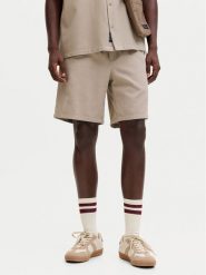 Jack & Jones Szorty materiałowe Jaiden 12295862 Beżowy Relaxed Fit. Brązowe szorty męskie Jack & Jones, bez wzorów, z bawełny. Za 89.99 zł.