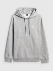 4F Bluza dresowa regular z kapturem męska - szara XXL. Szare bluzy męskie 4F, m, bez wzorów, z dresówki, sportowe, bez ramiączek, z kapturem. Za 169.99 zł.