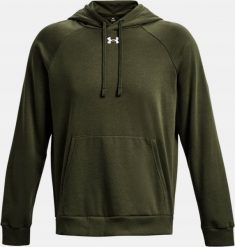 Bluza męska Under Armour Rival Fleece Hoodie oliwkowa 1379757 390 XL. Zielone bluzy męskie Under Armour, m, bez wzorów, bez kaptura. Za 249.79 zł.