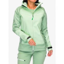 Kurtka softshell damska Vaude All Year Elope Softshell Jacket. Zielone kurtki sportowe damskie Vaude, bez wzorów, z softshellu, bez ramiączek, bez kaptura, trekkingowe. Za 560.99 zł.