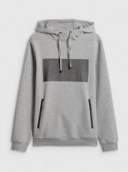 4F Bluza dresowa regular z kapturem męska - szara XXL. Szare bluzy sportowe męskie 4F, m, bez wzorów, z bawełny, z kapturem. Za 199.99 zł.