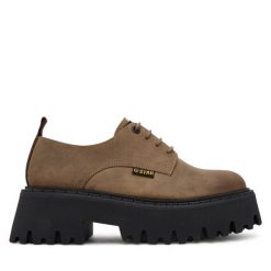 Półbuty G-Star. Brązowe półbuty damskie G-Star, bez wzorów, retro, bez obcasa, na płaskiej podeszwie, bez zapięcia. Za 223.99 zł.