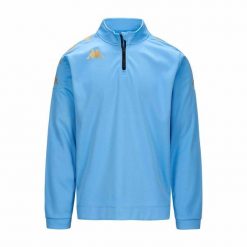 Kurtka z dresu Kappa Gassolo. Niebieskie kurtki sportowe męskie Kappa, bez wzorów, z dresówki, bez kaptura, na fitness i siłownię. W wyprzedaży za 153.45 zł.