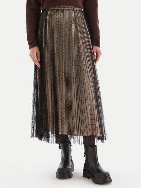 TWINSET Spódnica midi 252TT2023 Czarny Regular Fit. Czarne spódnice damskie Twinset, bez wzorów, z syntetyku, midi. Za 1,059.00 zł.