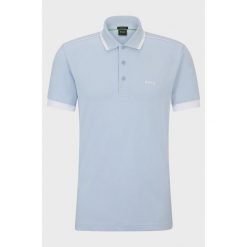 Koszulka Polo męska BOSS Paddy 1 Bright Purple regular fit błękitna. Niebieskie koszulki sportowe męskie Boss, m, bez wzorów, bez ramiączek. Za 279.00 zł.