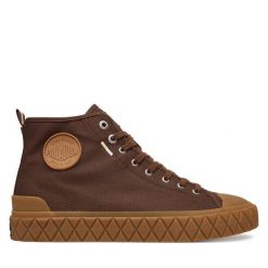 Trampki Palladium. Brązowe trampki i tenisówki damskie Palladium, bez wzorów, bez zapięcia. Za 399.99 zł.