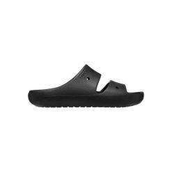 Klapki damskie Crocs 209403001. Czarne klapki damskie Crocs, bez wzorów, z materiału, sportowe, bez obcasa, bez zapięcia. Za 179.99 zł.