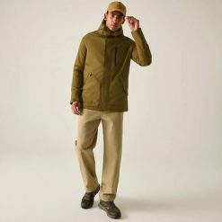 Męska wodoodporna kurtka Slyvan. Niebieskie kurtki męskie Regatta, l, bez wzorów, z materiału, eleganckie, z kapturem. Za 360.00 zł.